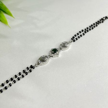 Handcrafted 92.5 Sterling Silver Stylish Dual Layer Bracelets